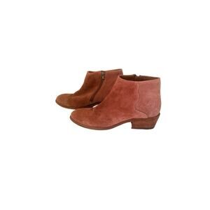 Frye Reina Bootie Dusty Rose Suede Ankle Boots Women’s 9.5 M Made in Mexico Zip